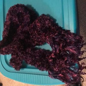 Purple handmade scarf